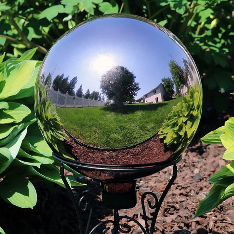 Ball Flowing Water Ornaments Hollow Floating Ball Christmas Ball Mirror Polished Ball 201 Stainless Steel Hollow Ball
