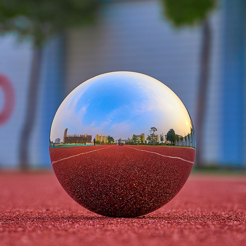 Ball Flowing Water Ornaments Hollow Floating Ball Christmas Ball Mirror Polished Ball 201 Stainless Steel Hollow Ball