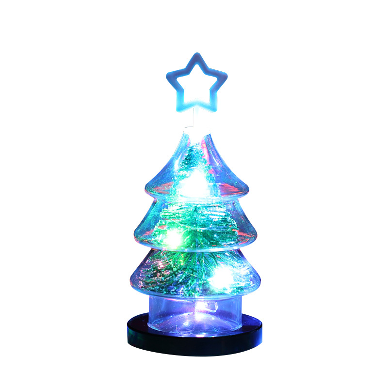 New 3D creative Christmas tree lamp mini glass lamp instagram Christmas tree line lamp gift gifts