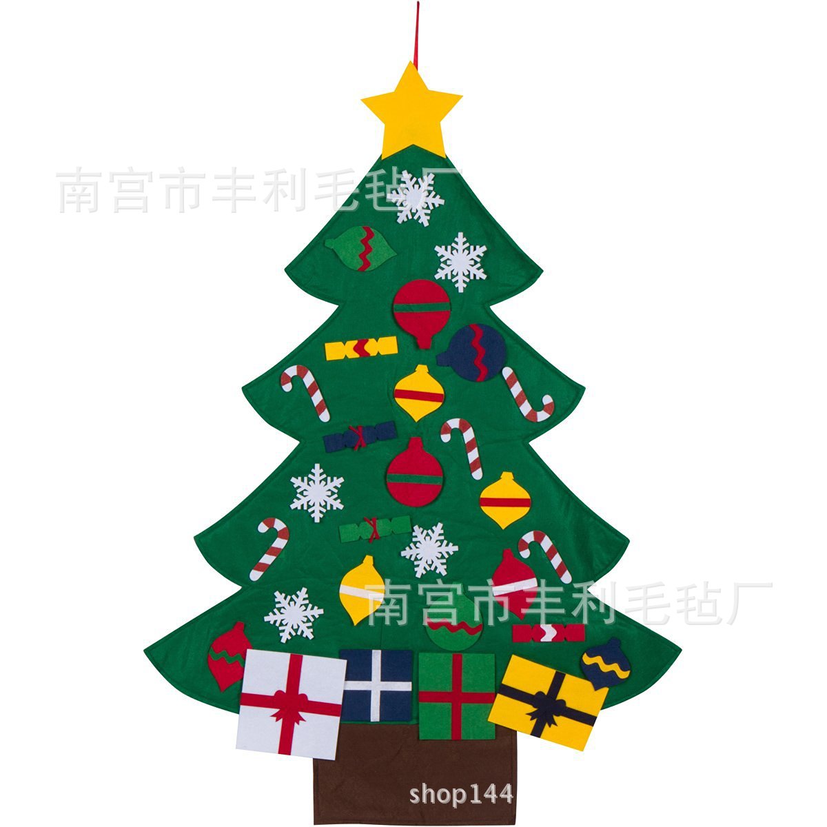 Christmas Tree Pendant Christmas Calendar Handmade Puzzle DIY Children&#039;s Christmas NonWoven Christmas Tree Decoration