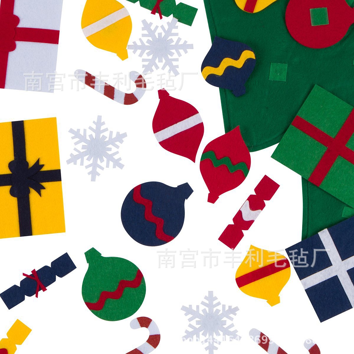 Christmas Tree Pendant Christmas Calendar Handmade Puzzle DIY Children's Christmas NonWoven Christmas Tree Decoration