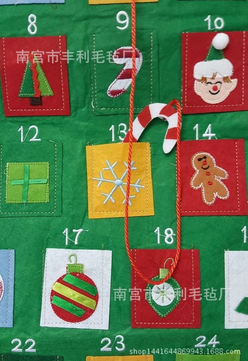 Christmas Tree Pendant Christmas Calendar Handmade Puzzle DIY Children's Christmas NonWoven Christmas Tree Decoration