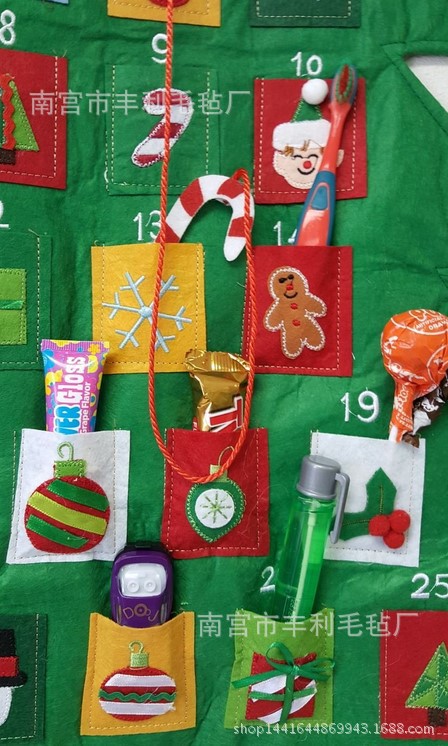 Christmas Tree Pendant Christmas Calendar Handmade Puzzle DIY Children's Christmas NonWoven Christmas Tree Decoration