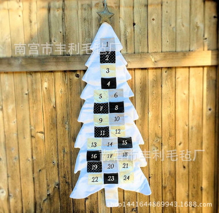 Christmas Tree Pendant Christmas Calendar Handmade Puzzle DIY Children's Christmas NonWoven Christmas Tree Decoration