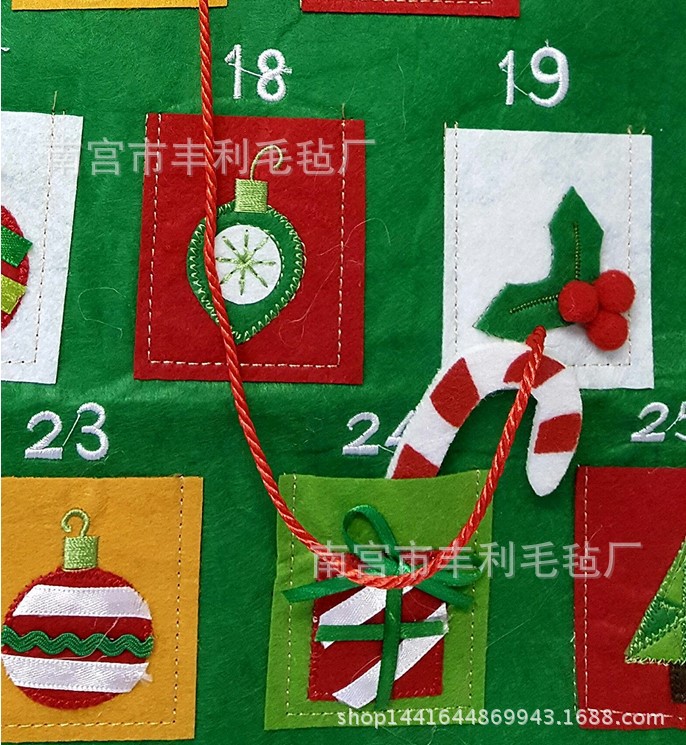 Christmas Tree Pendant Christmas Calendar Handmade Puzzle DIY Children's Christmas NonWoven Christmas Tree Decoration