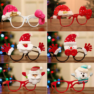 Christmas Glasses Adult and Children Dress up Props Kindergarten Party Shopping Mall Decoration Shopping Mall Activity Small Gifts