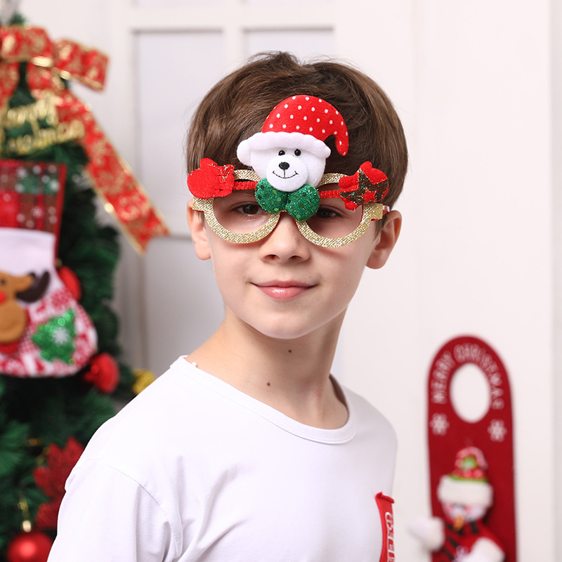 Christmas Glasses Adult and Children Dress up Props Kindergarten Party Shopping Mall Decoration Shopping Mall Activity Small Gifts