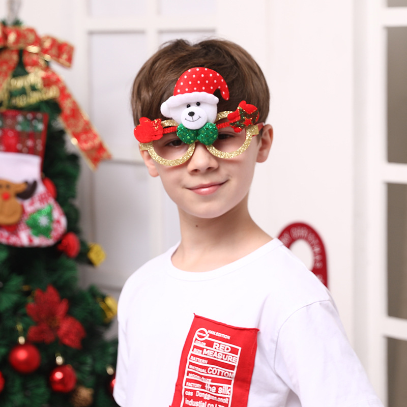 Christmas Glasses Adult and Children Dress up Props Kindergarten Party Shopping Mall Decoration Shopping Mall Activity Small Gifts