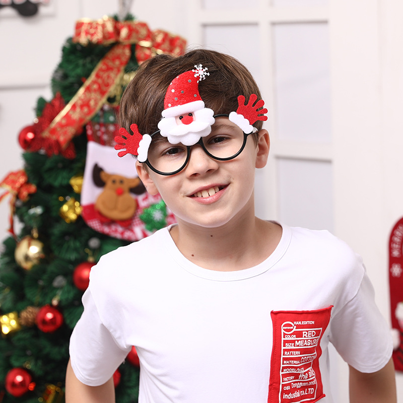 Christmas Glasses Adult and Children Dress up Props Kindergarten Party Shopping Mall Decoration Shopping Mall Activity Small Gifts
