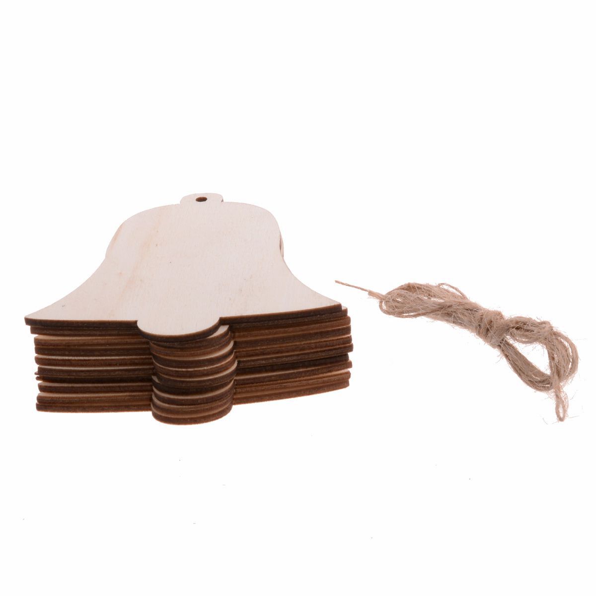 10pc/Pack Foreign Trade Hot Sale Wooden Craftwork Christmas Tree Snowflake Snowman Wood Piece Home Decorations Small Pendant