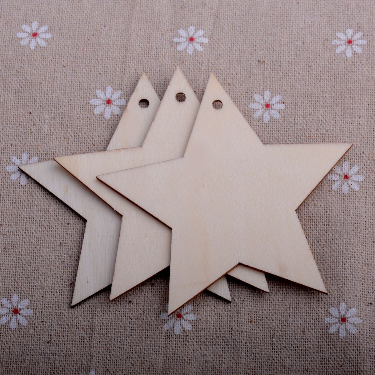 10pc/Pack Foreign Trade Hot Sale Wooden Craftwork Christmas Tree Snowflake Snowman Wood Piece Home Decorations Small Pendant