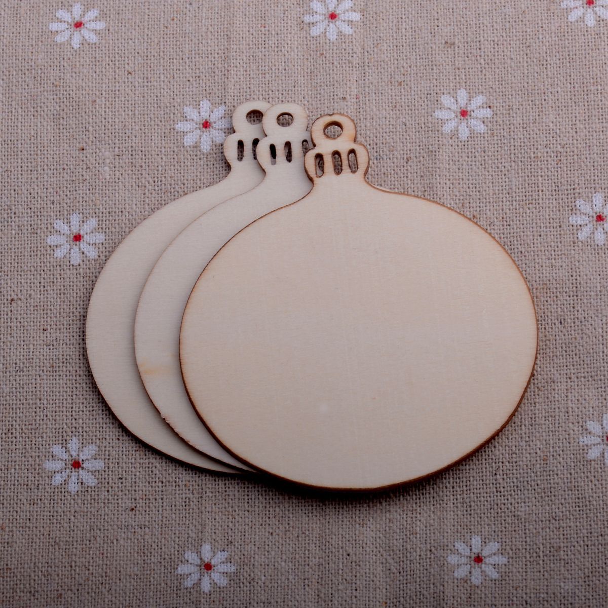10pc/Pack Foreign Trade Hot Sale Wooden Craftwork Christmas Tree Snowflake Snowman Wood Piece Home Decorations Small Pendant