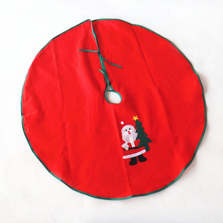 RQAa207 green border single non-woven Christmas tree dress 80cm old man with tree decals tree skirt tree apron RQAa207 green border single non-woven Christmas tree dress 80cm old man with tree decals tree skirt tree apron