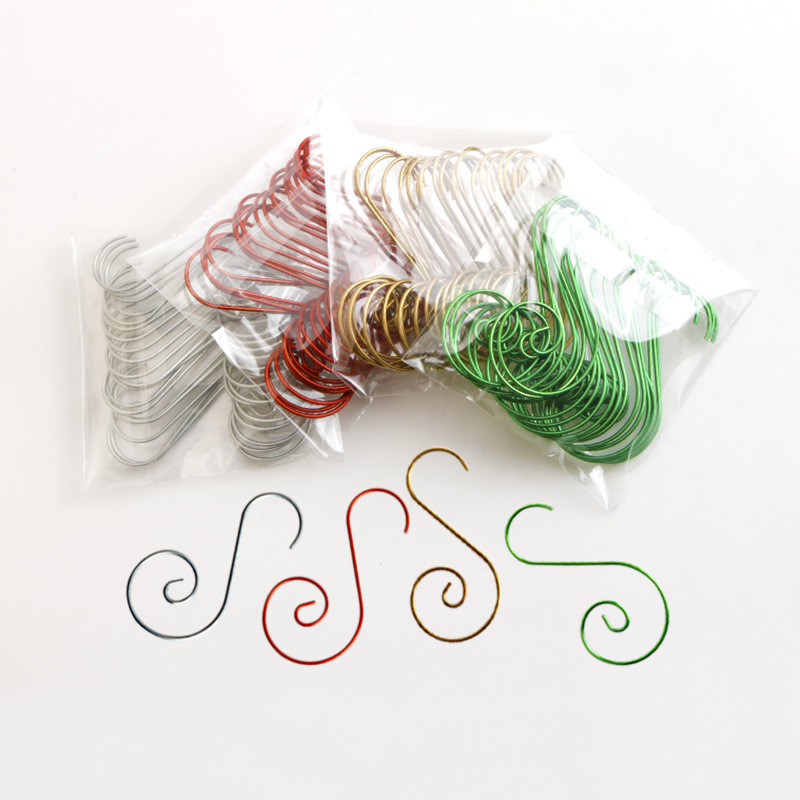 Factory Spot Christmas Supplies Accessories Christmas Hook Christmas Tree Decoration Hook Hardware Pendant S-Hook