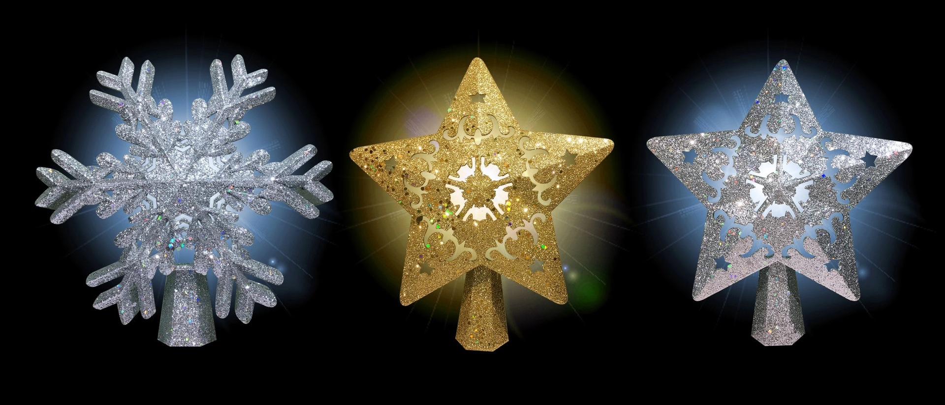 New Christmas Tree Top Shooting Lamp 3D Projection Lamp Star Christmas Tree Decoration Rotating Storm Projection Lamp