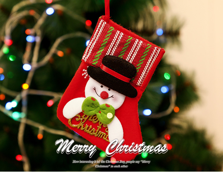 Christmas Stockings Candy Socks Gift Socks Adult and Children Christmas Tree Hanging Decoration Scene Dress up Party Home Party Decoration