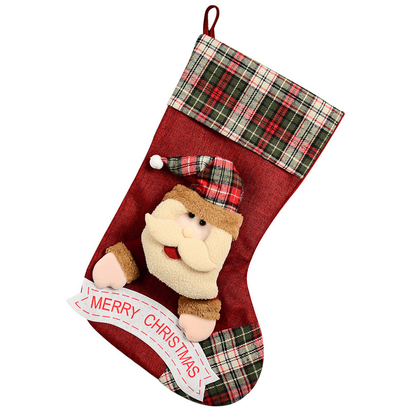 Christmas Stockings Candy Socks Gift Socks Adult and Children Christmas Tree Hanging Decoration Scene Dress up Party Home Party Decoration