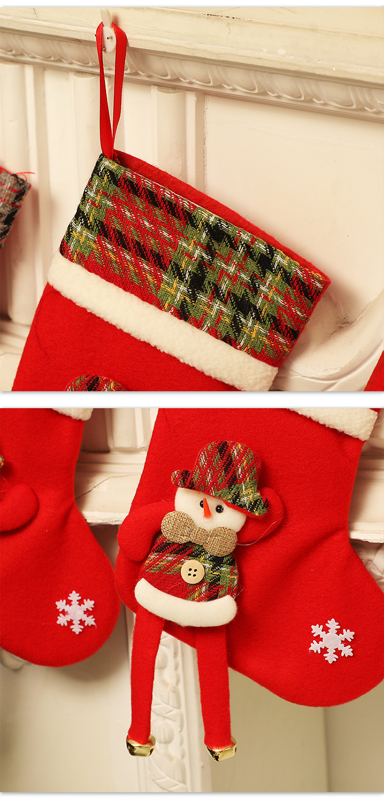 Christmas Stockings Candy Socks Gift Socks Adult and Children Christmas Tree Hanging Decoration Scene Dress up Party Home Party Decoration