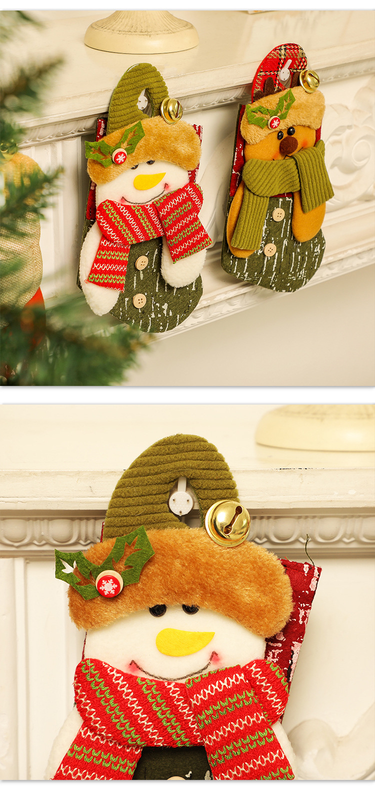 Christmas Stockings Candy Socks Gift Socks Adult and Children Christmas Tree Hanging Decoration Scene Dress up Party Home Party Decoration