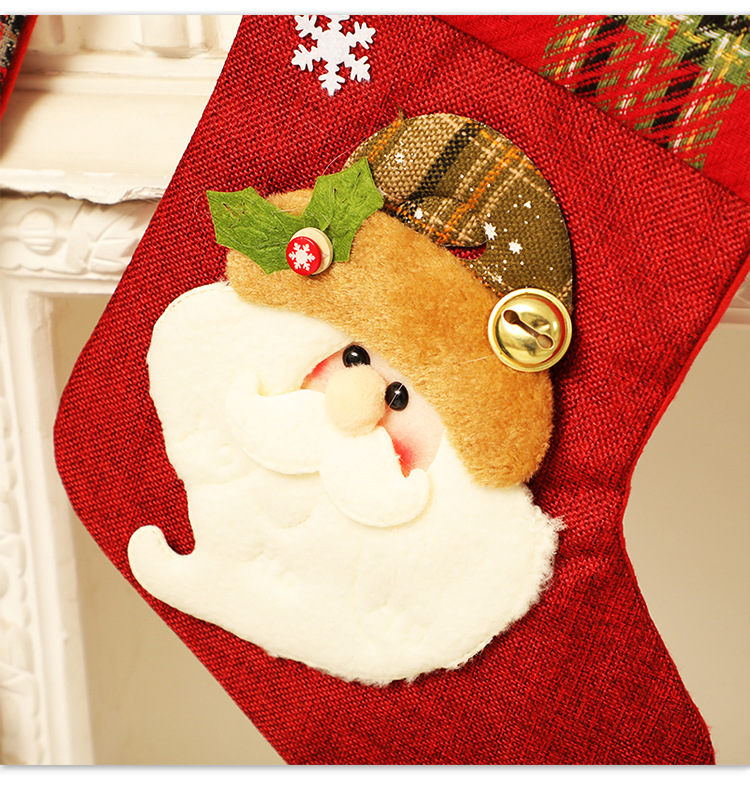 Christmas Stockings Candy Socks Gift Socks Adult and Children Christmas Tree Hanging Decoration Scene Dress up Party Home Party Decoration