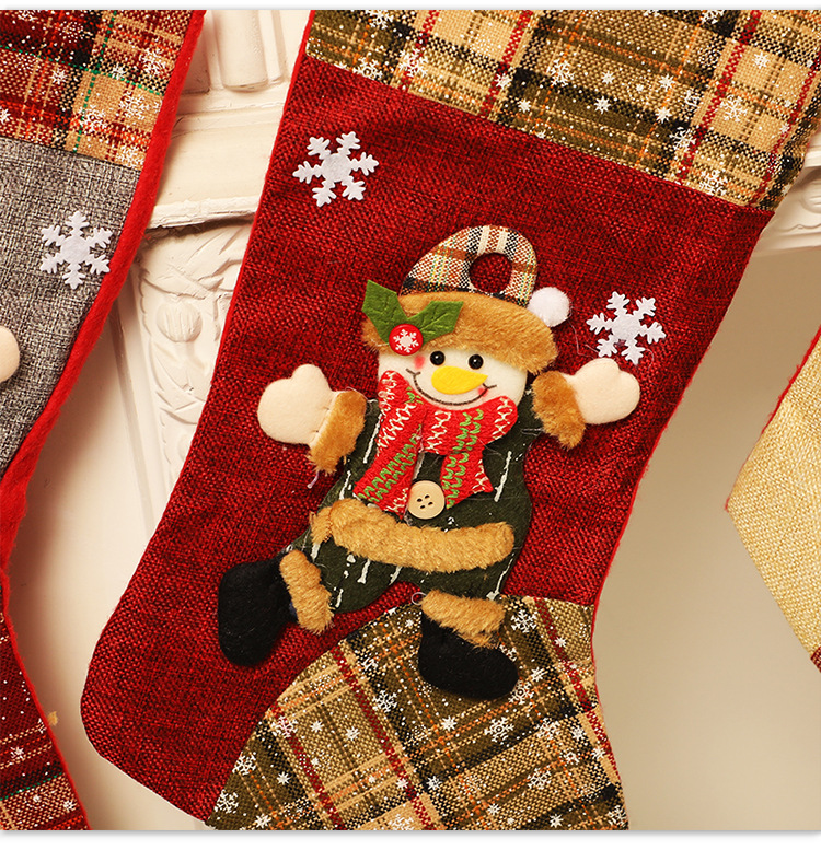Christmas Stockings Candy Socks Gift Socks Adult and Children Christmas Tree Hanging Decoration Scene Dress up Party Home Party Decoration