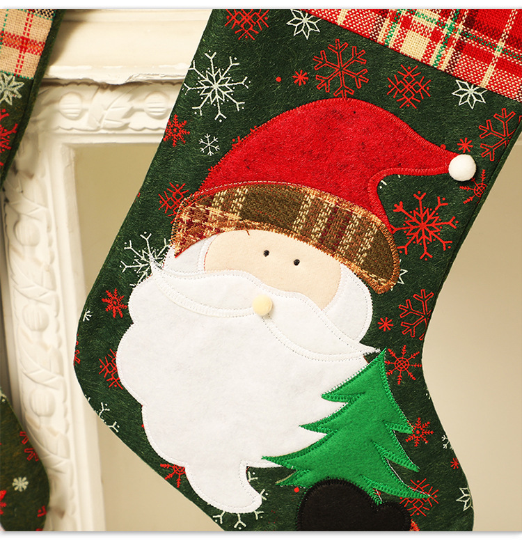 Christmas Stockings Candy Socks Gift Socks Adult and Children Christmas Tree Hanging Decoration Scene Dress up Party Home Party Decoration