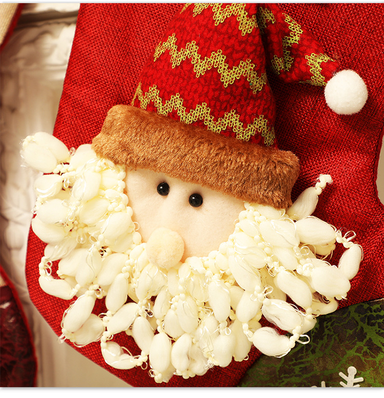 Christmas Stockings Candy Socks Gift Socks Adult and Children Christmas Tree Hanging Decoration Scene Dress up Party Home Party Decoration