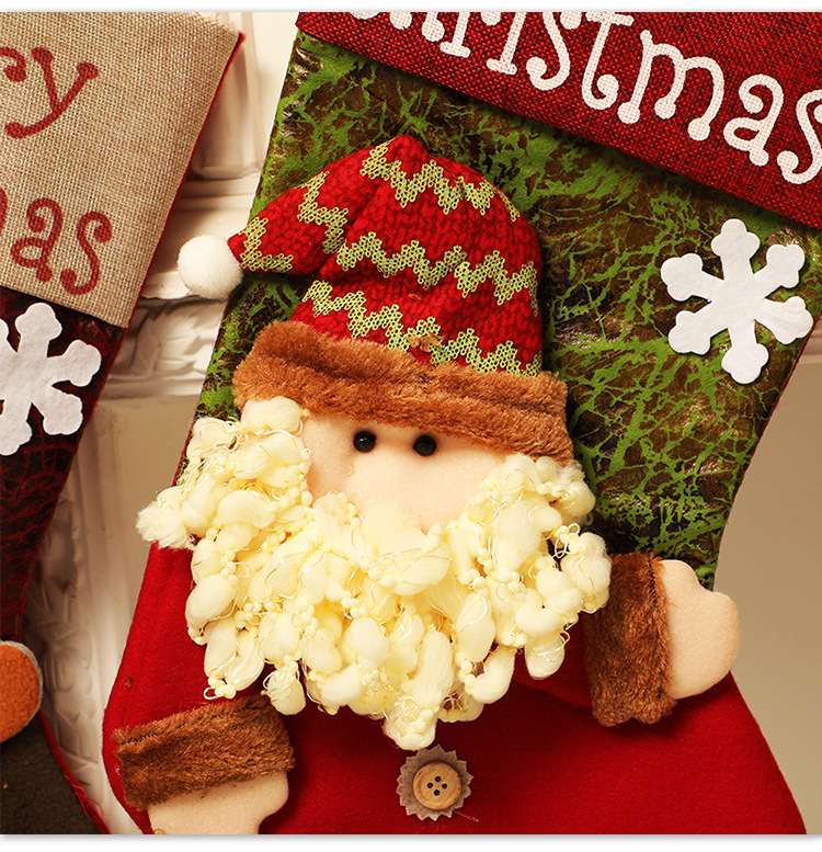 Christmas Stockings Candy Socks Gift Socks Adult and Children Christmas Tree Hanging Decoration Scene Dress up Party Home Party Decoration