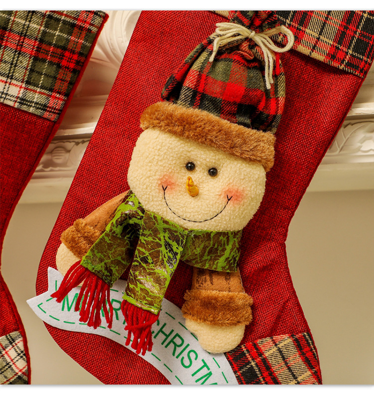 Christmas Stockings Candy Socks Gift Socks Adult and Children Christmas Tree Hanging Decoration Scene Dress up Party Home Party Decoration