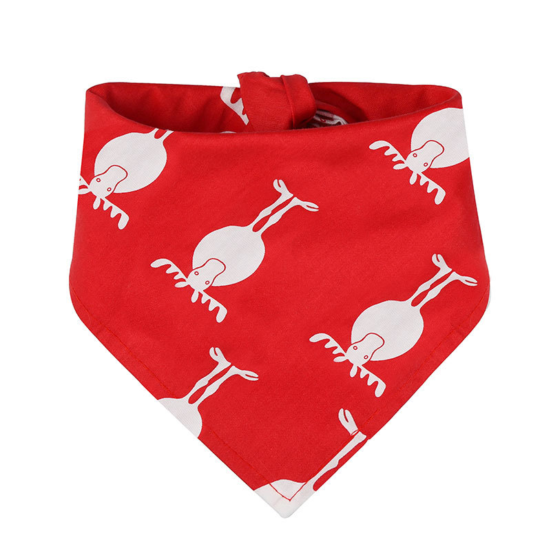 Pet Supplies Dog Cat Christmas Cotton Printed Pet Dress up Triangular Binder Saliva Towel Decoration Bib Big Dog