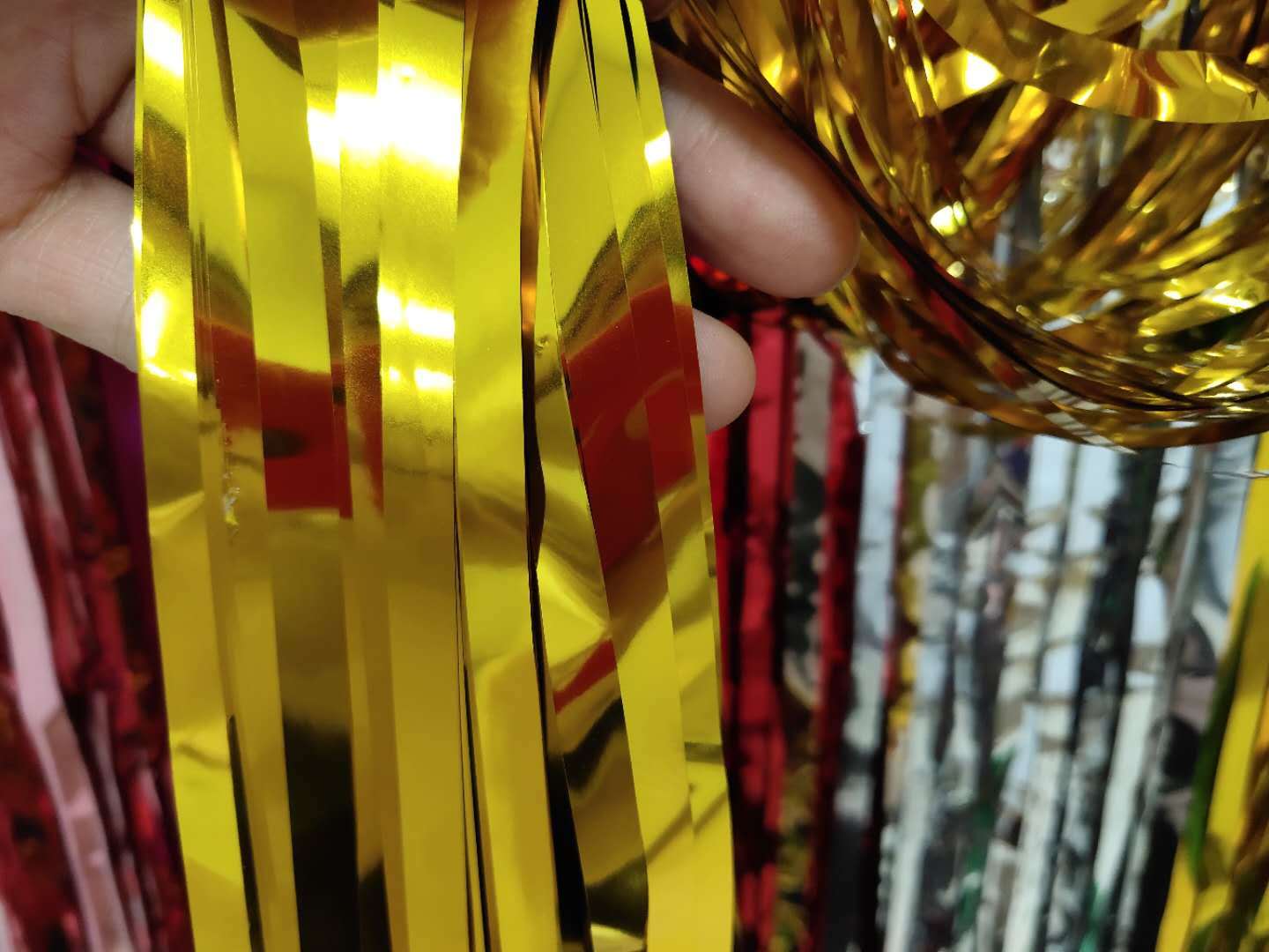 Tinsel Curtain Halloween Wedding Birthday Party Layout Supplies Wedding Room Background Decoration Curtain of Rain 1 M * 2 M