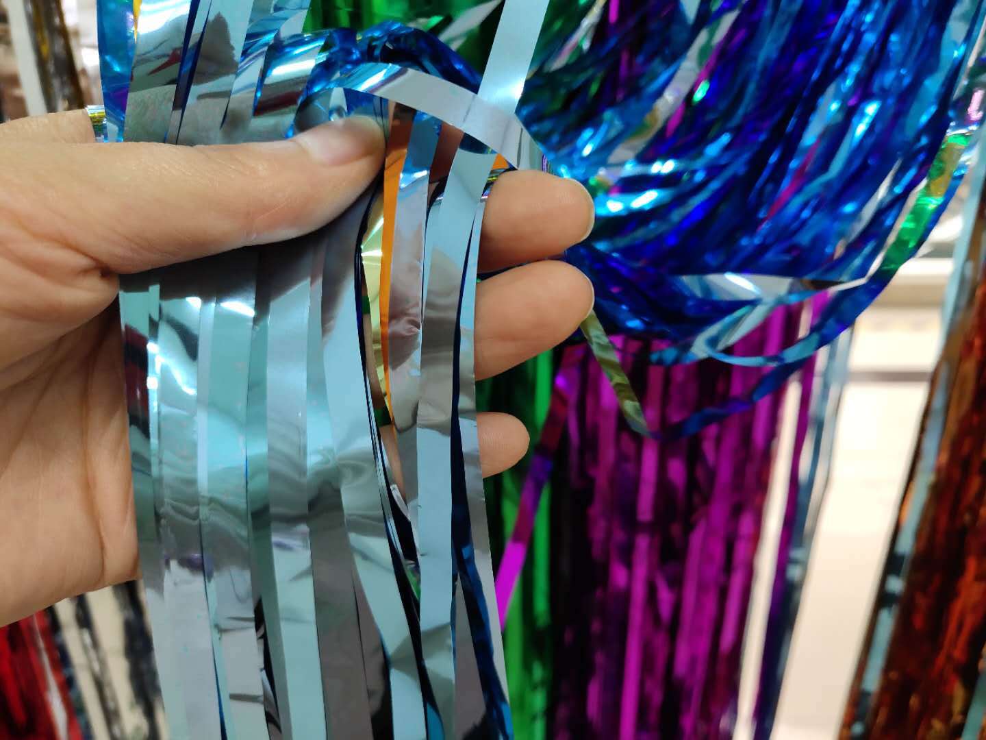 Tinsel Curtain Halloween Wedding Birthday Party Layout Supplies Wedding Room Background Decoration Curtain of Rain 1 M * 2 M