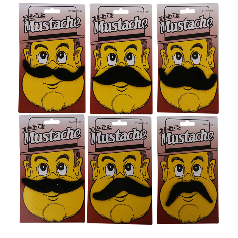 Factory Direct Sales Hot Sale Eight-Character Beard Masquerade Decoration Supplies Funny Halloween Party Supplies