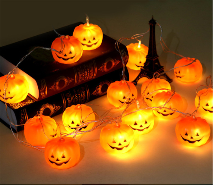 Pumpkin string lights Halloween ornament set decoration items holiday party supplies Pumpkin string lights Halloween ornament set decoration items holiday party supplies