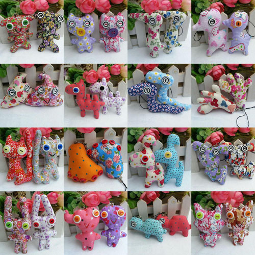 Mobile phone hanging buttons doll toys handmade wholesale muppet trumpet