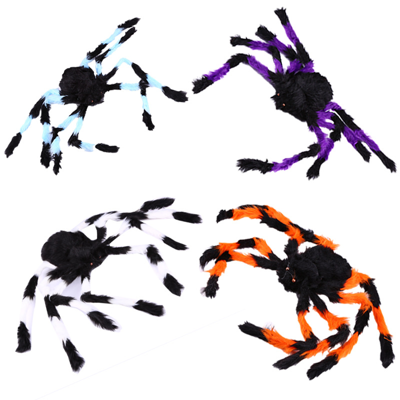 Halloween Props Horror Ghost Toy Party Bar Haunted House Decoration Props Supplies Large Plush Spider