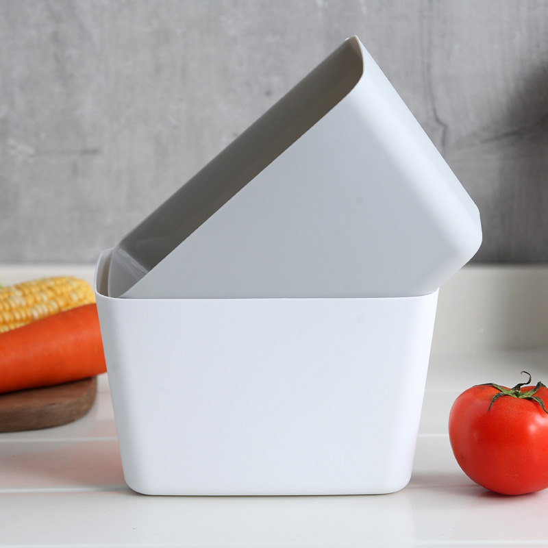 Kitchen Home Wall-Mounted Plastic Trumpet Trash Can Cabinet Door Household Hanging Garbage Hanging Desktop Storage Box