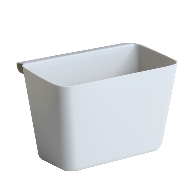 Kitchen Home Wall-Mounted Plastic Trumpet Trash Can Cabinet Door Household Hanging Garbage Hanging Desktop Storage Box
