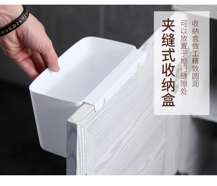 Kitchen Home Wall-Mounted Plastic Trumpet Trash Can Cabinet Door Household Hanging Garbage Hanging Desktop Storage Box