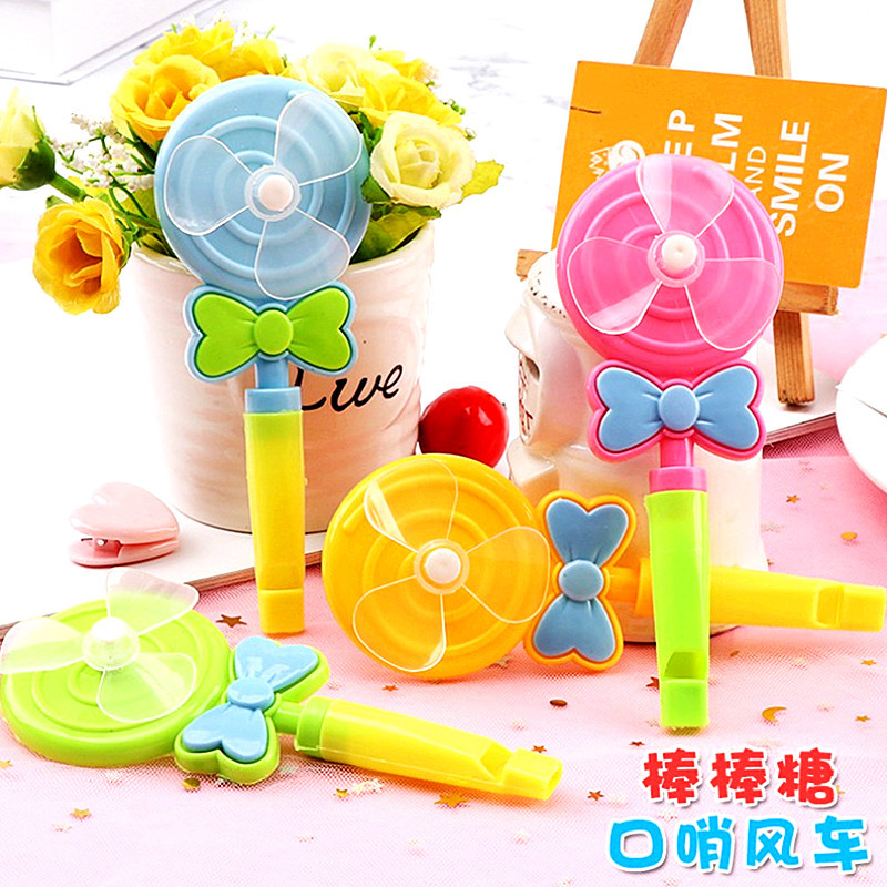 Lollipop Whistle Windmill Children&#039;s Toy Kindergarten Gift Small Toy Candy Color Whistle Nostalgic Small Gift