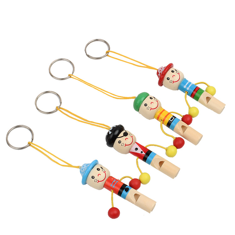 Cute Cartoon Pirate Whistle Wooden Children&#039;s Whistle Cartoon Whistle Music Toys Children&#039;s Toys