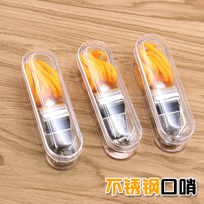 Referee Whistle Metal Whistle Stainless Steel Whistle Sports Whistle Sports Supplies with Lanyard