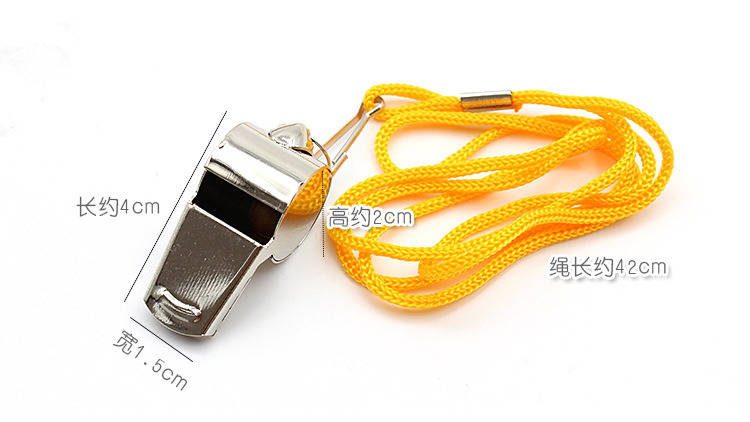Referee Whistle Metal Whistle Stainless Steel Whistle Sports Whistle Sports Supplies with Lanyard
