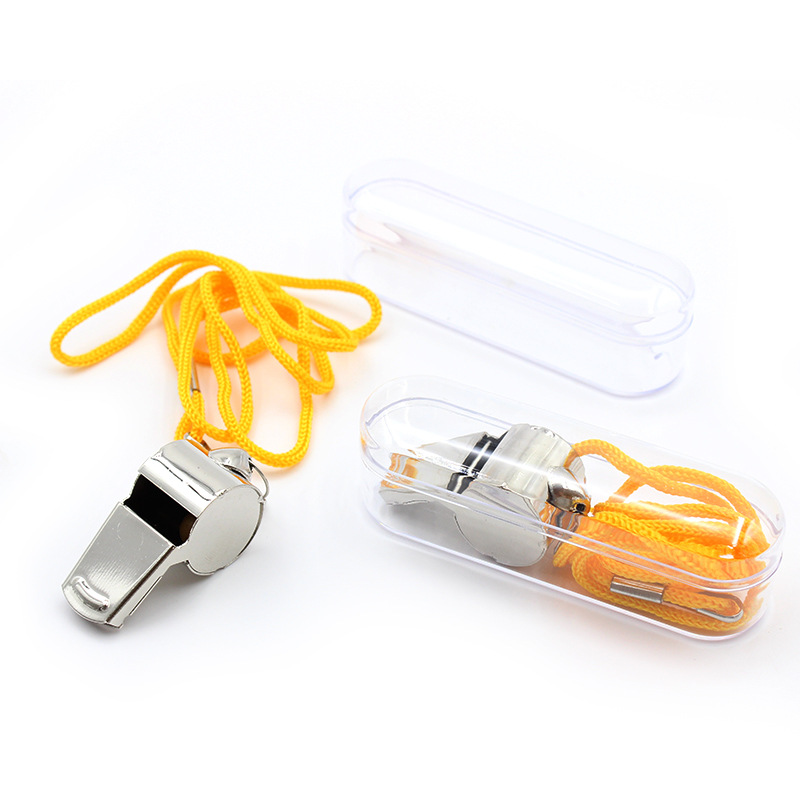Referee Whistle Metal Whistle Stainless Steel Whistle Sports Whistle Sports Supplies with Lanyard