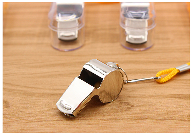Referee Whistle Metal Whistle Stainless Steel Whistle Sports Whistle Sports Supplies with Lanyard