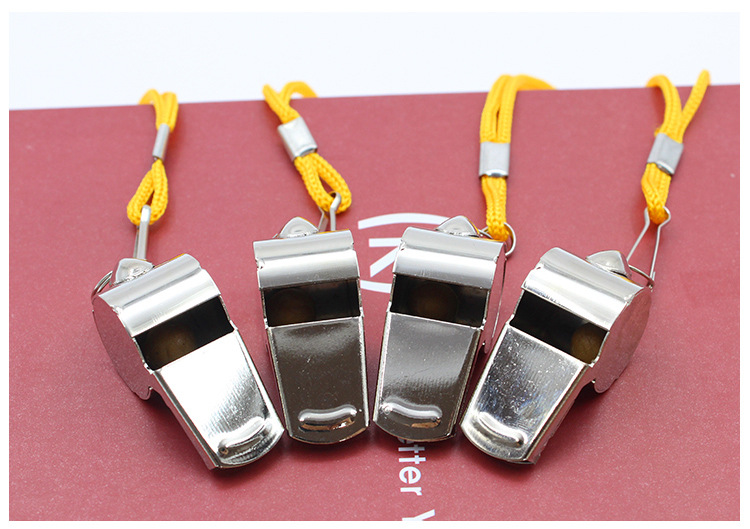 Referee Whistle Metal Whistle Stainless Steel Whistle Sports Whistle Sports Supplies with Lanyard