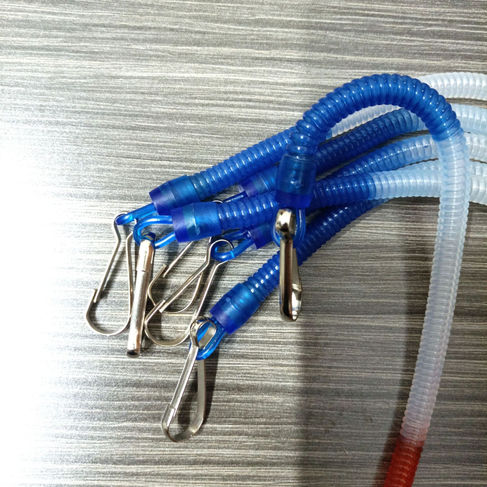 Spring Rope Plastic Spring Keychain Elderly Anti-Lost Spring Rope Keychain Pendant Wholesale