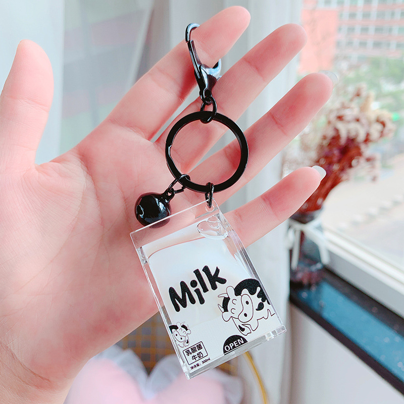 Tiktok Same Style Floating Pig Oil Cute Cartoon Milk Surfing Pig Quicksand Acrylic Bag Keychain Pendant