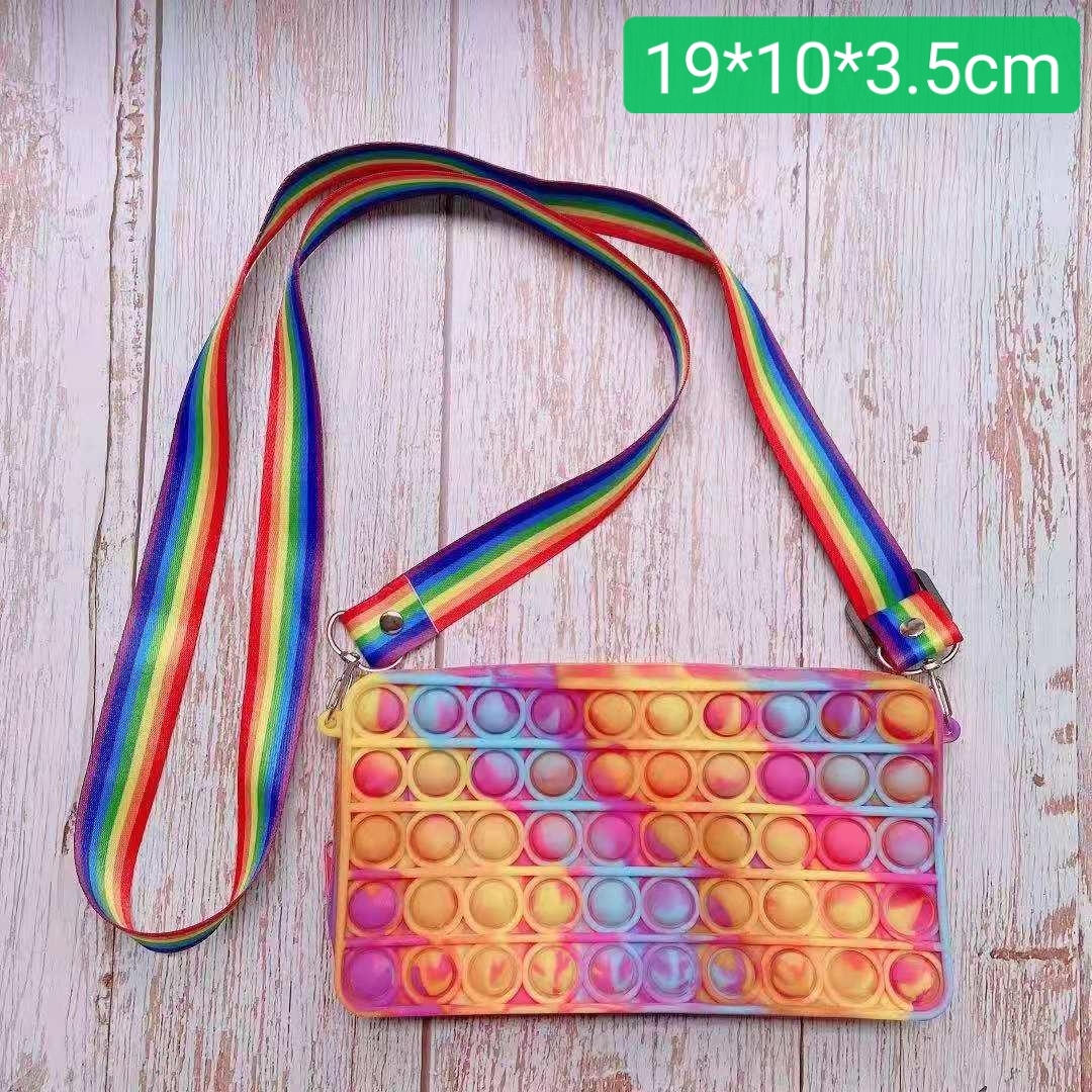 Cross-Border New Bubble Music Decompression Decompression Mobile Phone Bag Fingertip Deratization Pioneer Coin Purse Keychain Pendant