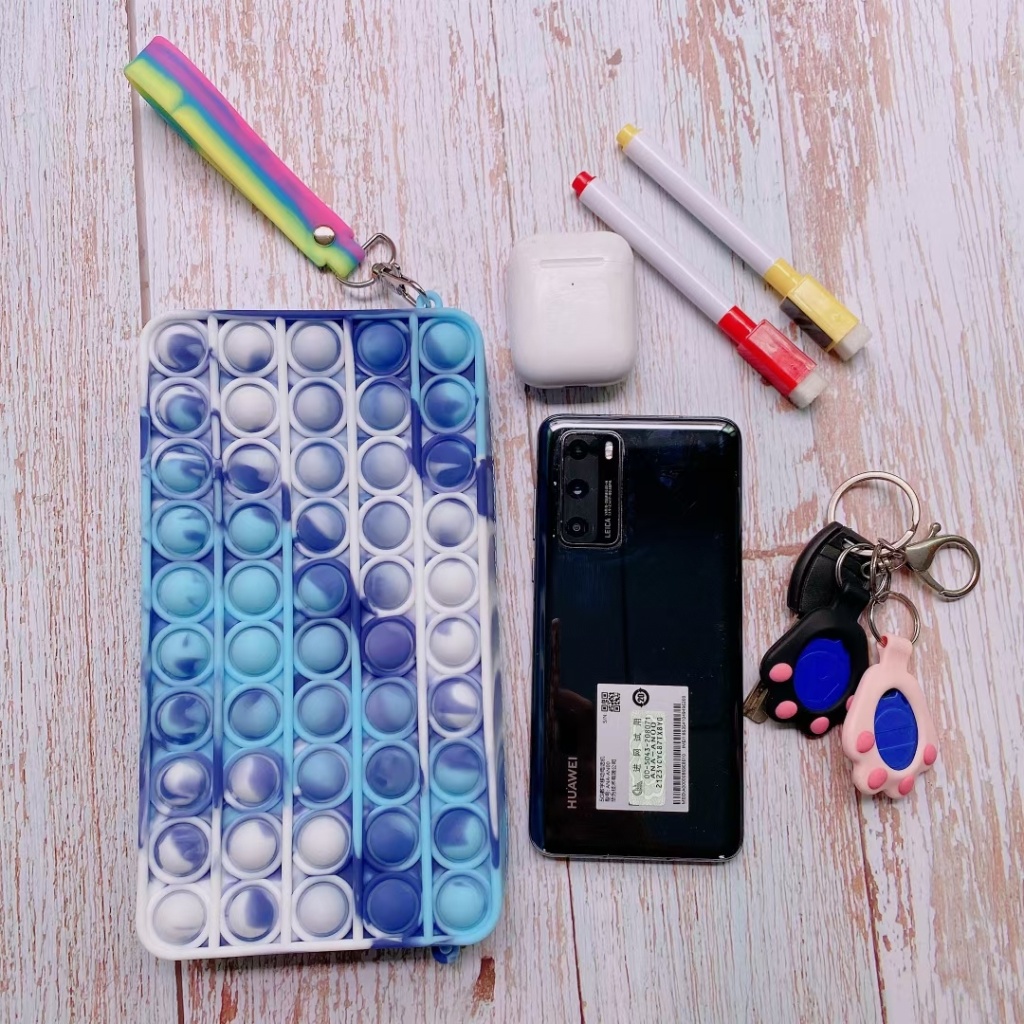 Cross-Border New Bubble Music Decompression Decompression Mobile Phone Bag Fingertip Deratization Pioneer Coin Purse Keychain Pendant